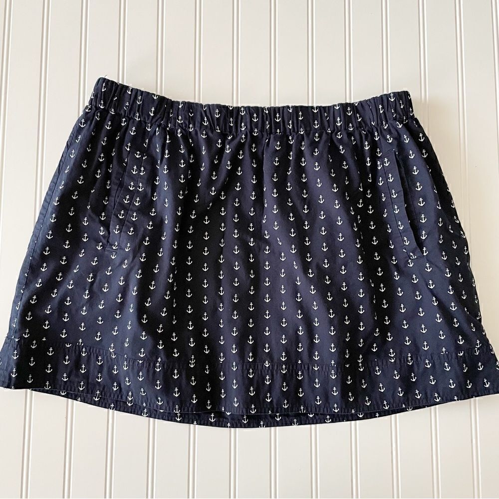J. Crew Anchor Print Mini Skirt - Size XL